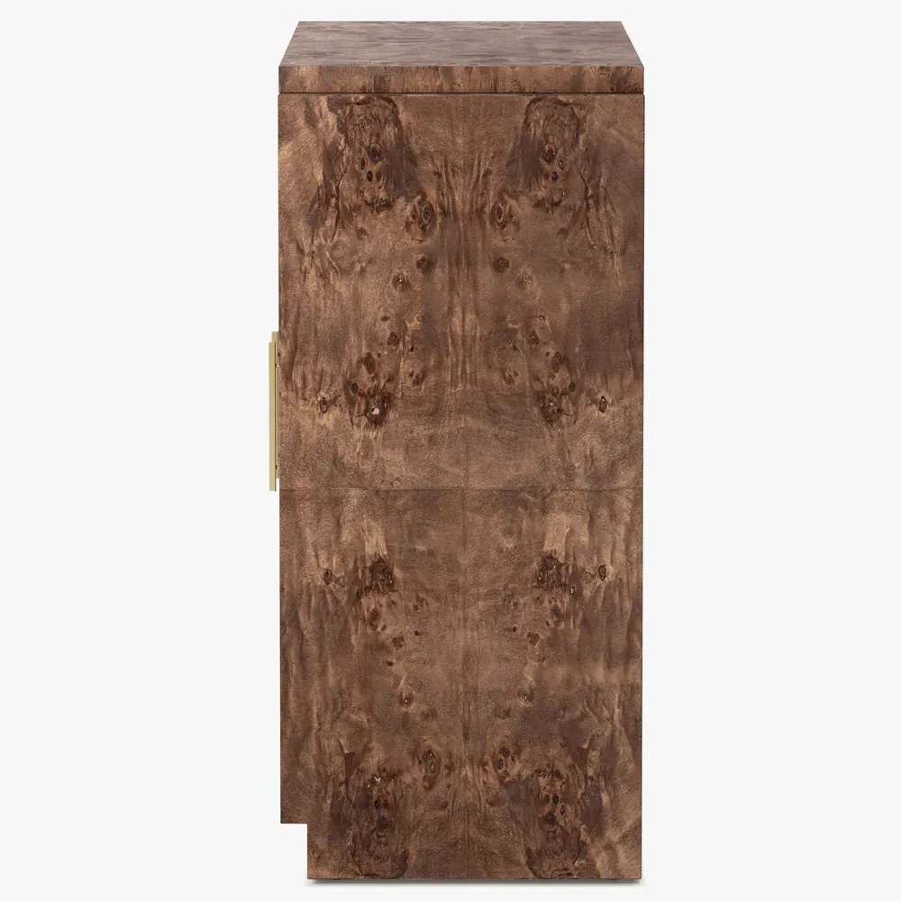 Briella 2-Door Sideboard - Dark Brown, Burl Wood