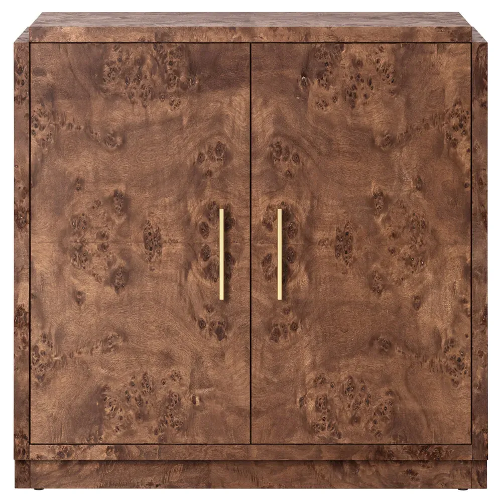 Briella 2-Door Sideboard - Dark Brown, Burl Wood image