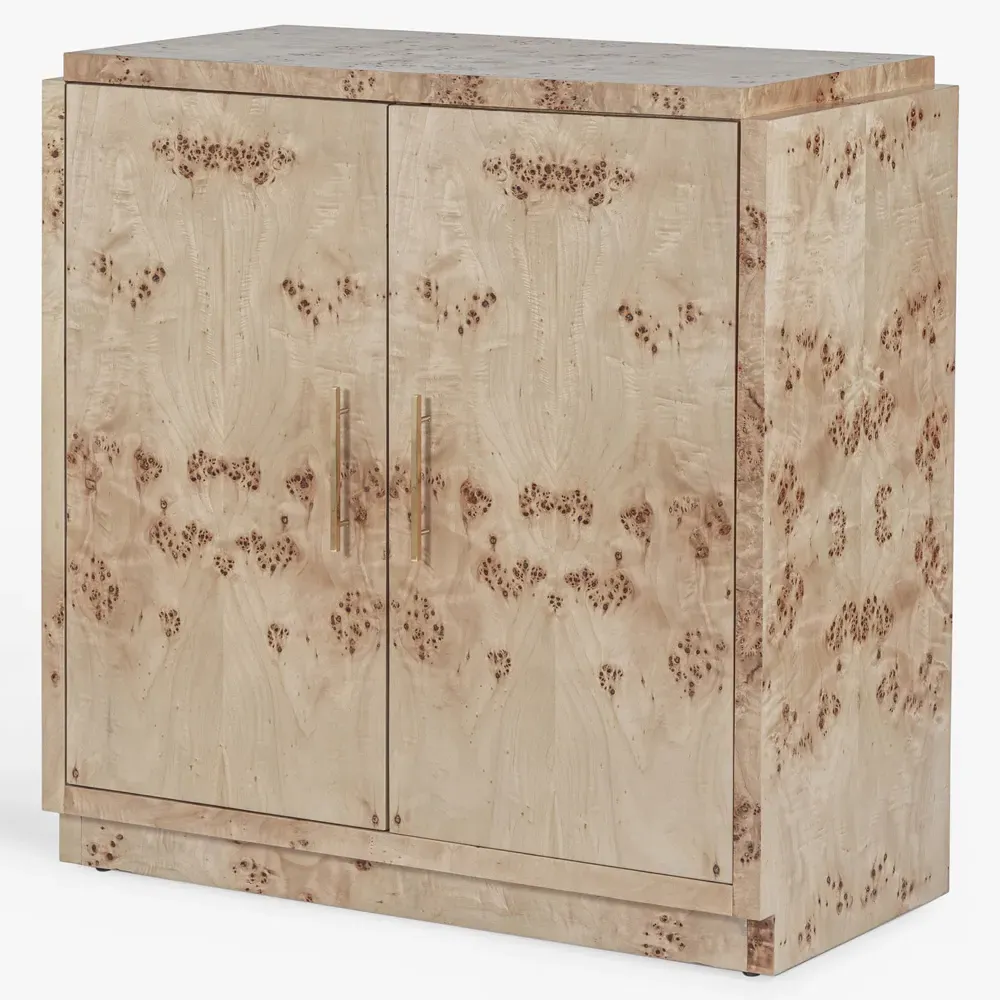 Briella 2-Door Sideboard - Light Brown, Burl Wood