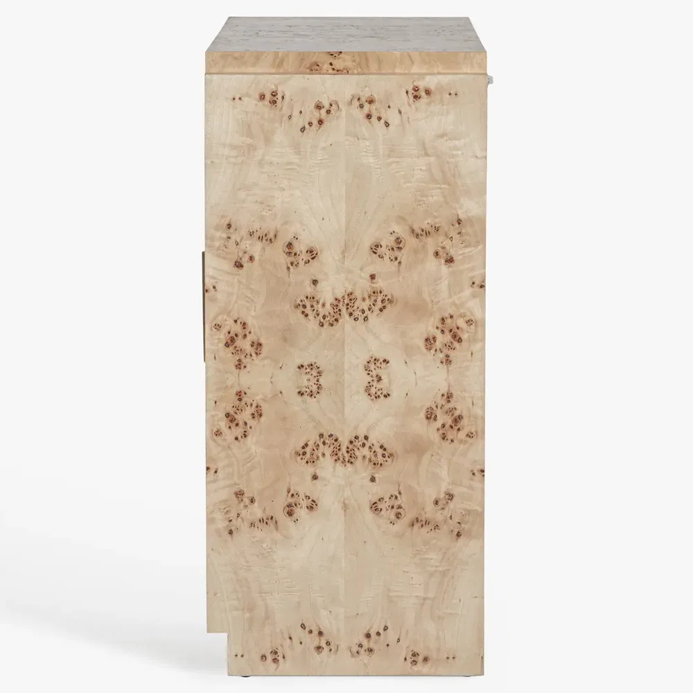 Briella 2-Door Sideboard - Light Brown, Burl Wood