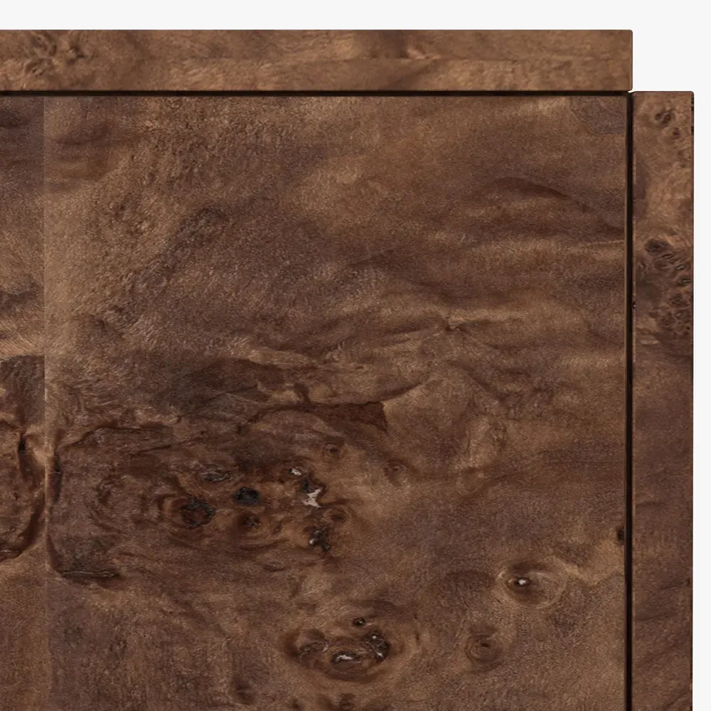Briella 3 Door Sideboard - Dark Brown, Burl Wood