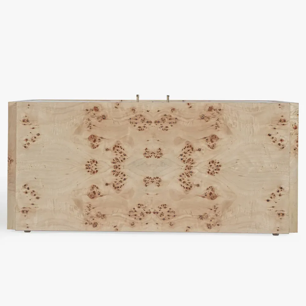 Briella 3 Door Sideboard - Light Brown, Burl Wood