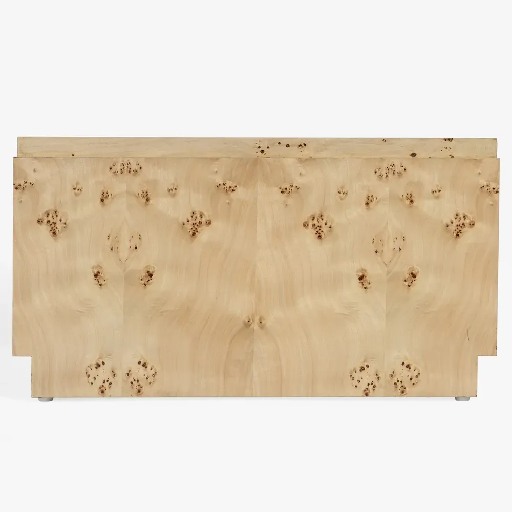 Briella Burl Wood Coffee Table - Light Brown