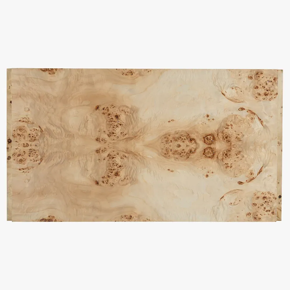 Briella Burl Wood Coffee Table - Light Brown