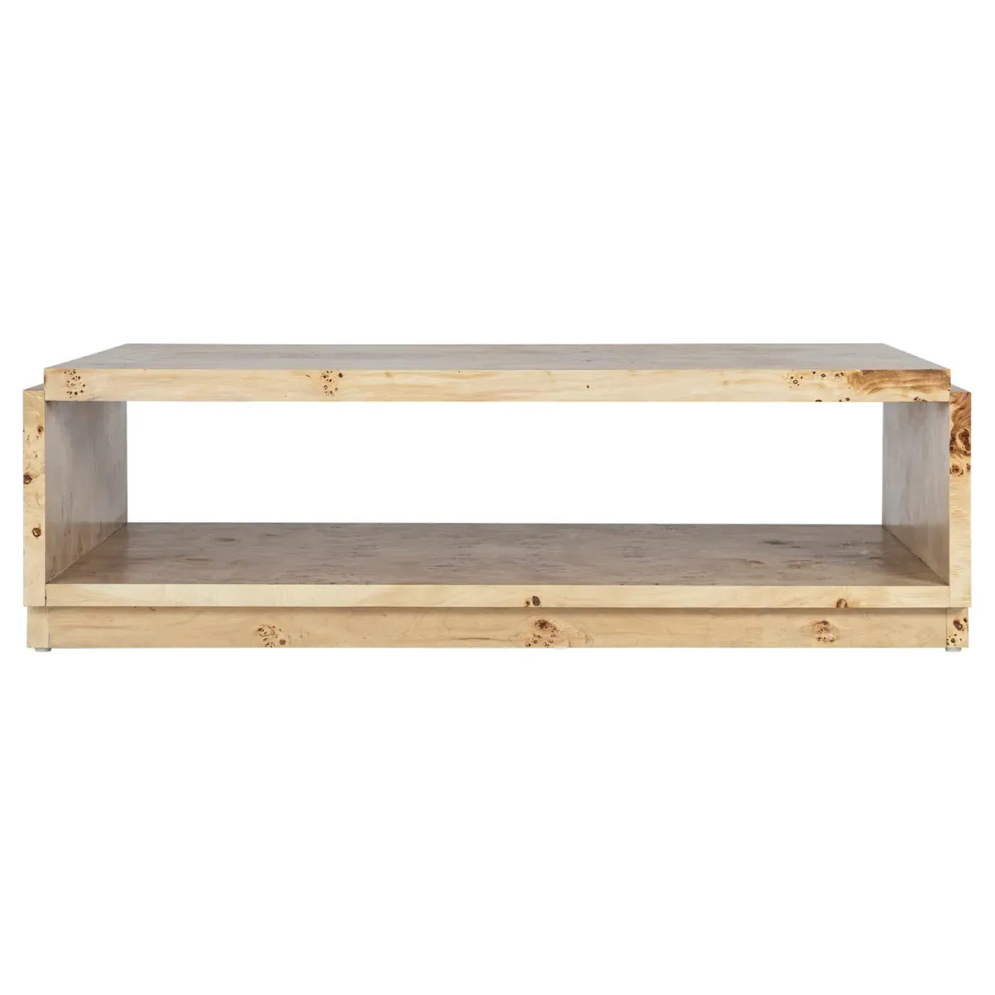 Briella Burl Wood Coffee Table - Light Brown image