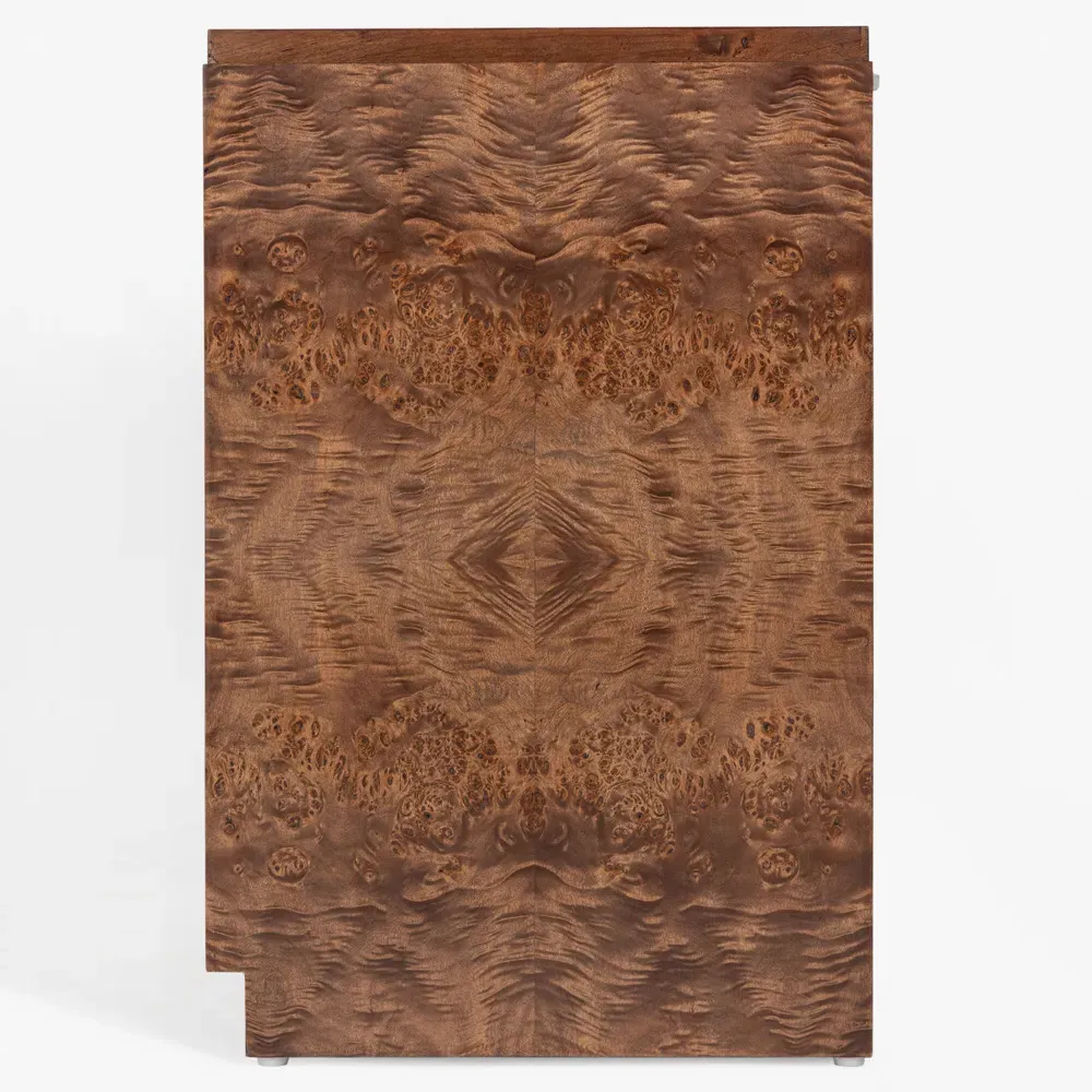 Briella Dresser - Dark Brown, Burl Wood