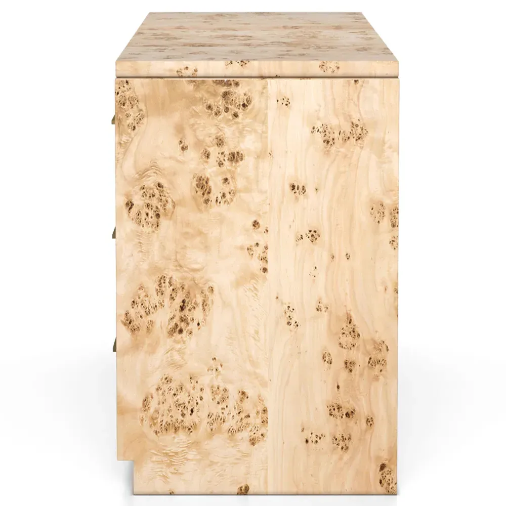 Briella Dresser - Light Brown, Burl Wood