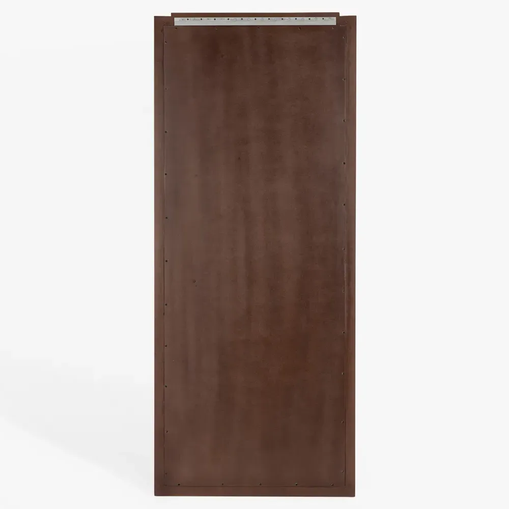 Briella Full Length Floor Mirror - Dark Brown, Burl Wood