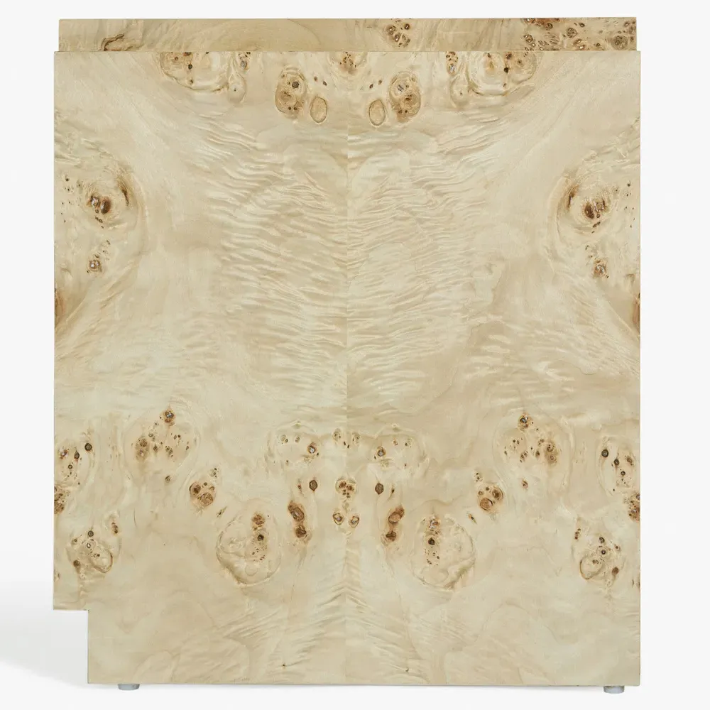 Briella Nightstand with Drawer - Light Brown, Burl Wood