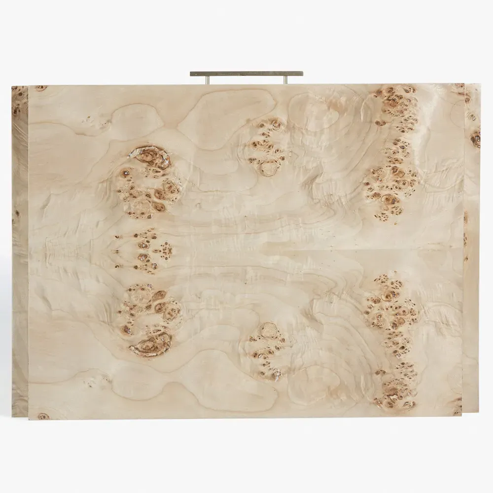 Briella Nightstand with Drawer - Light Brown, Burl Wood