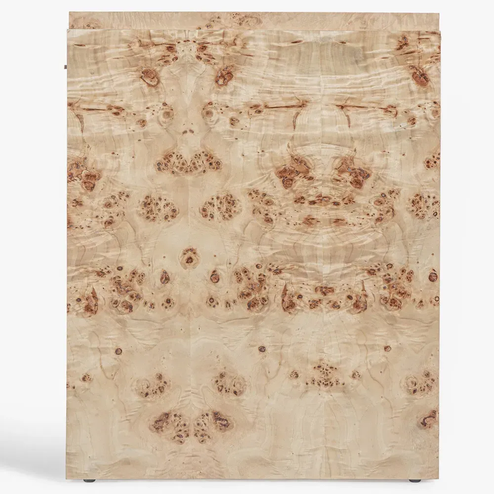 Briella Rectangular Desk - Light Brown, Burl Wood