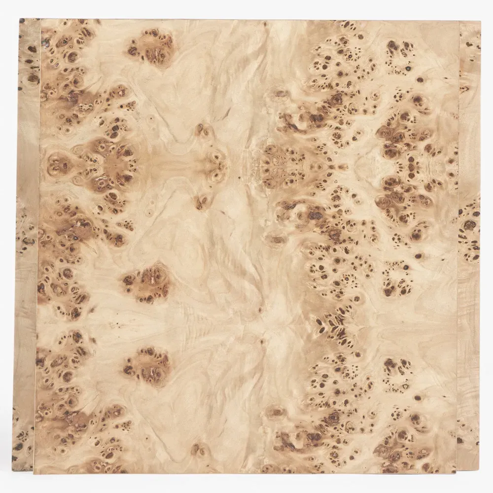 Briella Side Table - Light Brown, Burl Wood