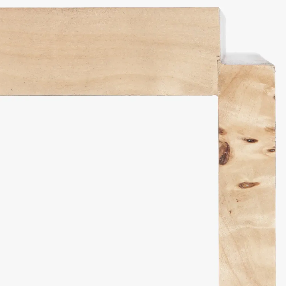 Briella Side Table - Light Brown, Burl Wood