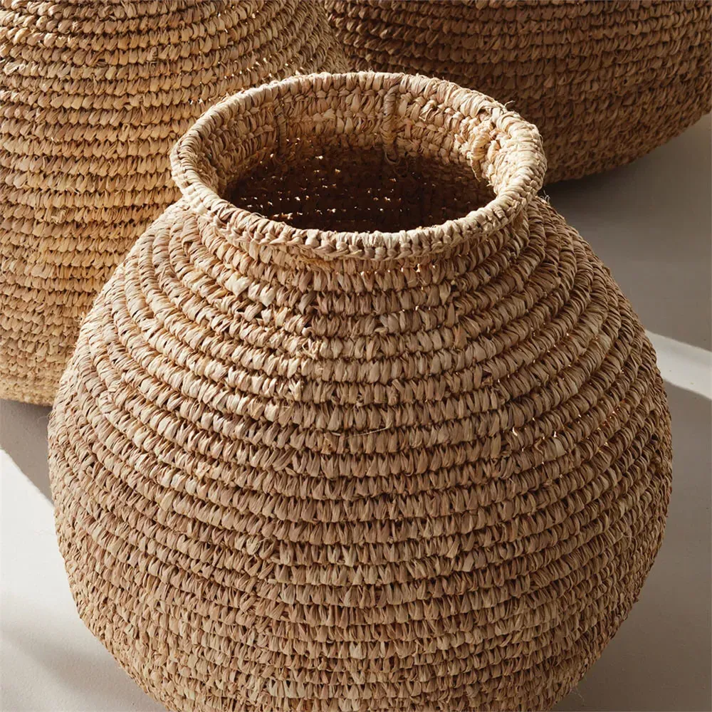 Brielle Small Decorative Vase - Natural, Corn Husk