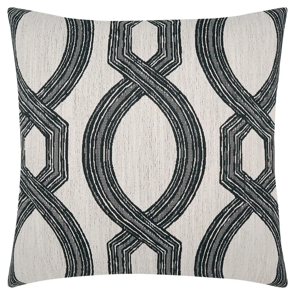Brielle Square Throw Pillow - Black, Polyester