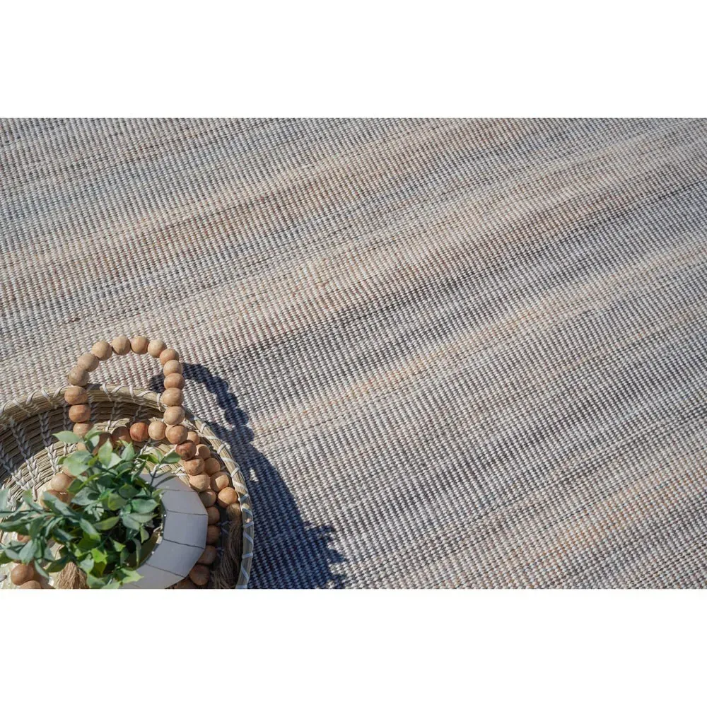 Brielle Striated Indoor Outdoor Rug - Grey, PET