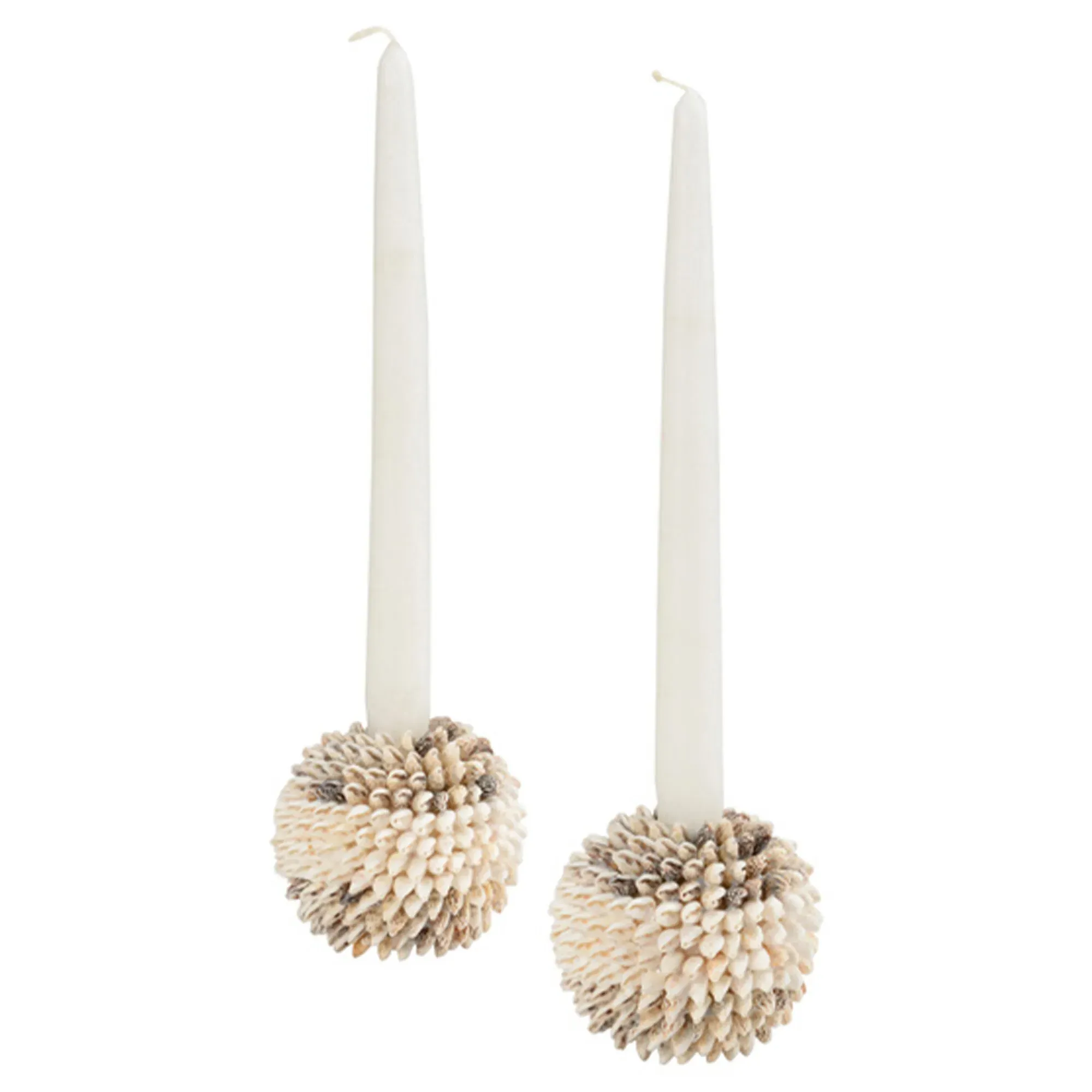 Brienna Shell Candleholder Set of 2 - Natural image