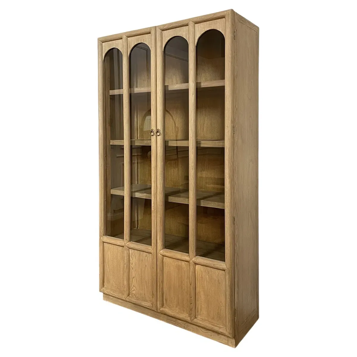 Brienne Arched Display Cabinet - Brown, Reclaimed Elm Wood