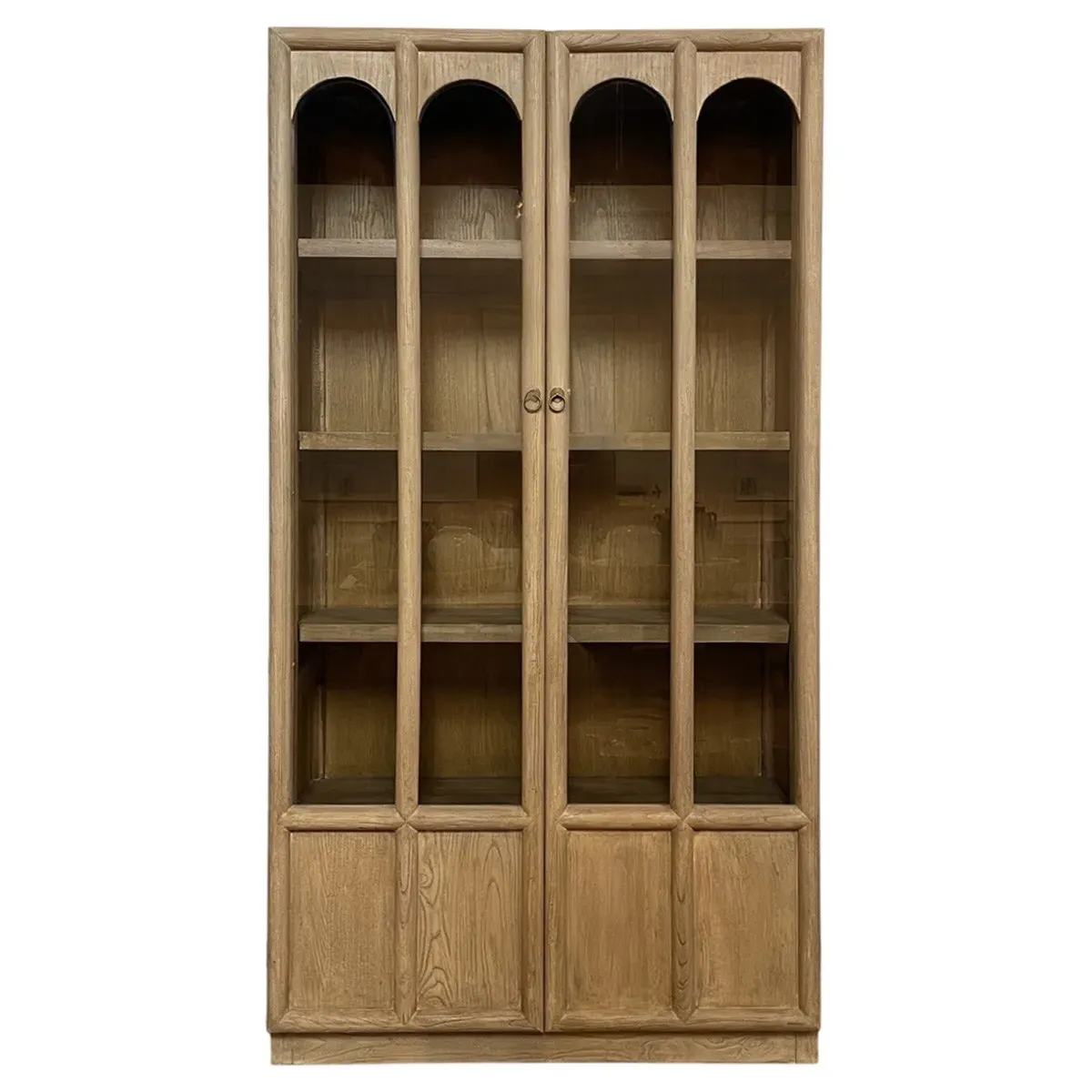 Brienne Arched Display Cabinet - Brown, Reclaimed Elm Wood