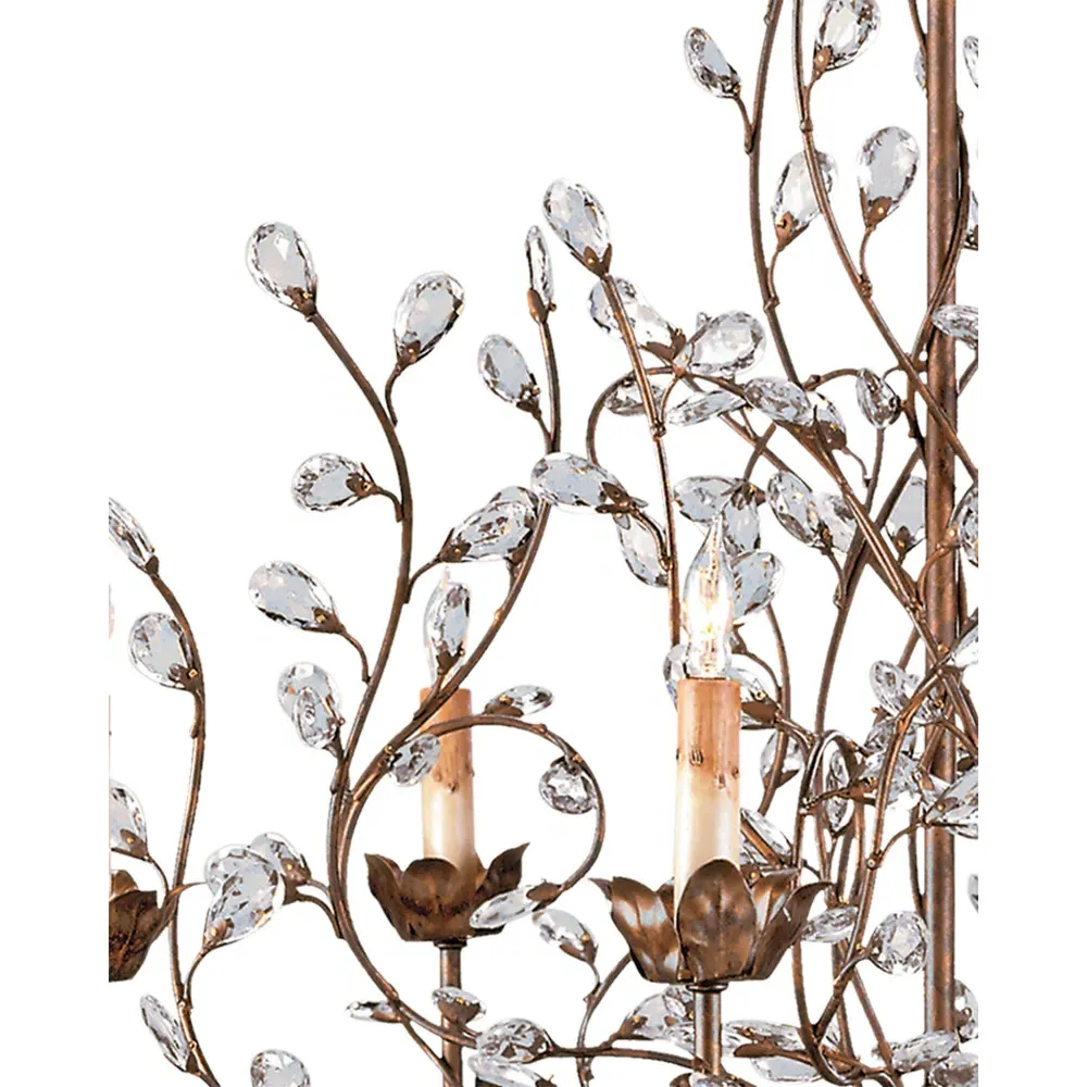 Brietta Large Crystal Bud Chandelier - Gold, Iron