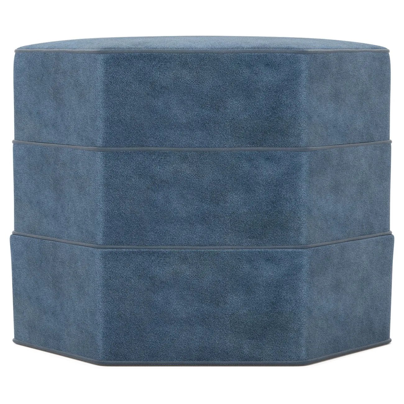 Brightyn Compact Ottoman - Blue Dusk, Performance Velvet image