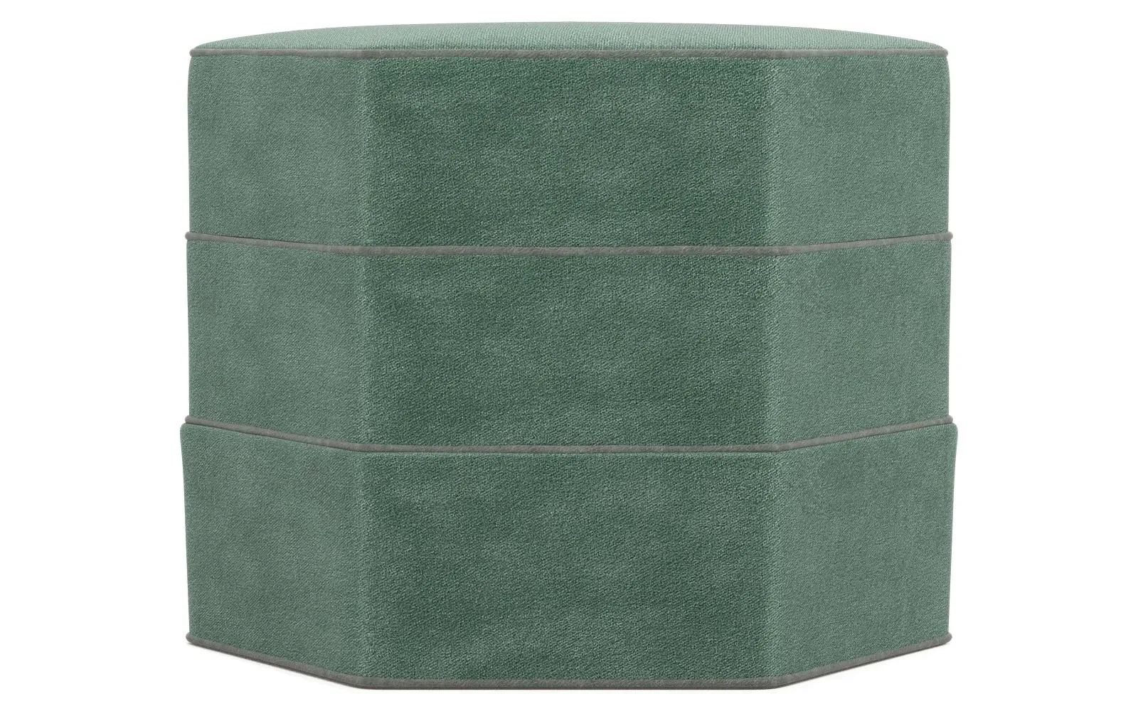 Brightyn Compact Ottoman - Stone Pine, Performance Velvet