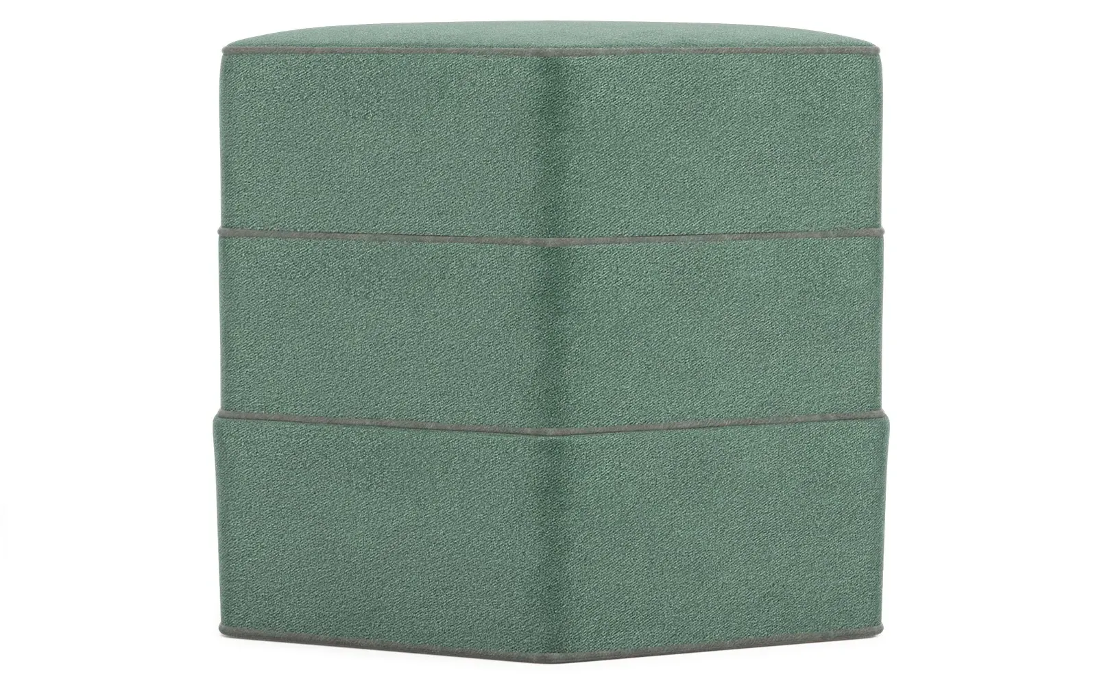 Brightyn Compact Ottoman - Stone Pine, Performance Velvet