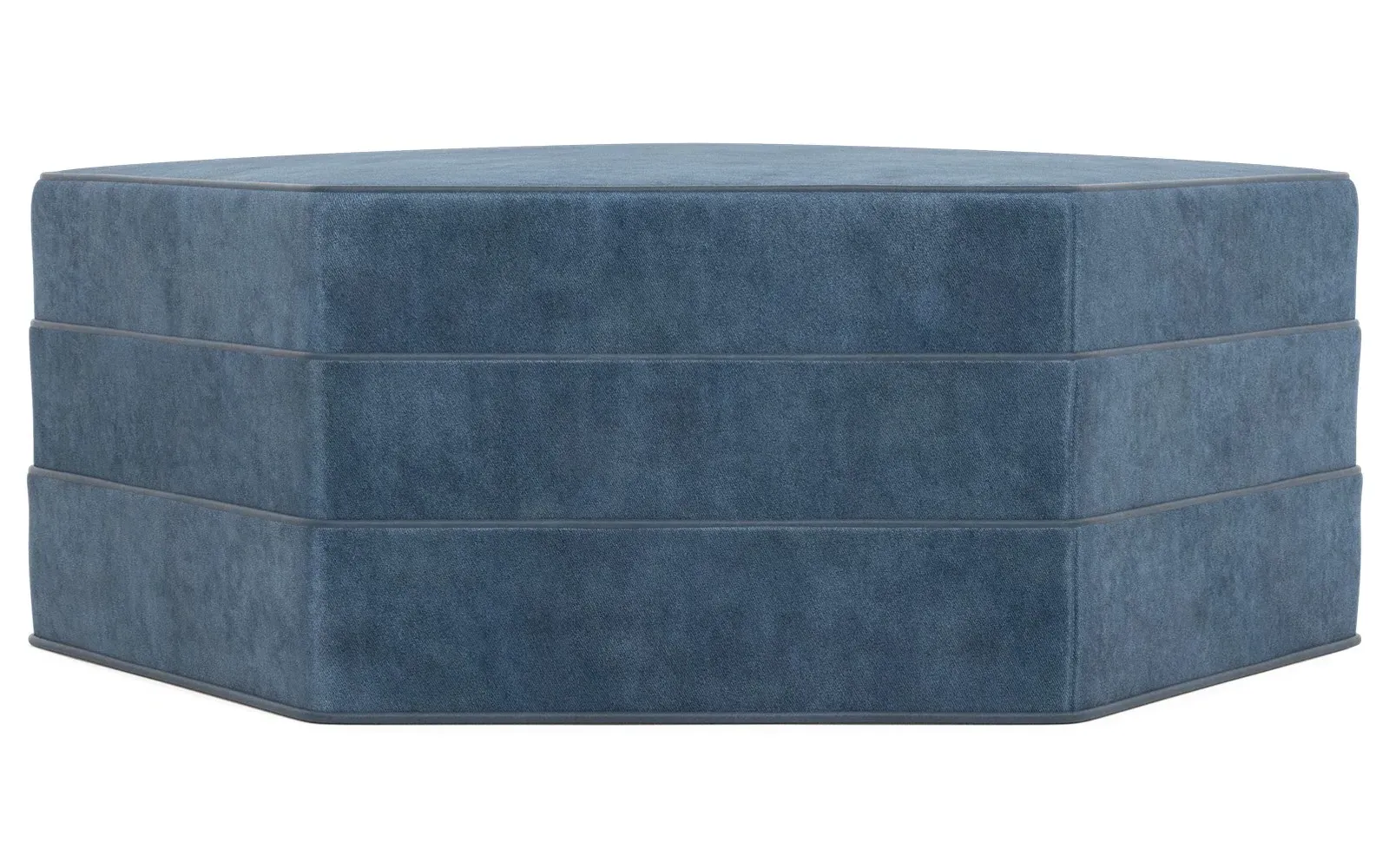 Brightyn Large Ottoman - Blue Dusk, Performance Velvet