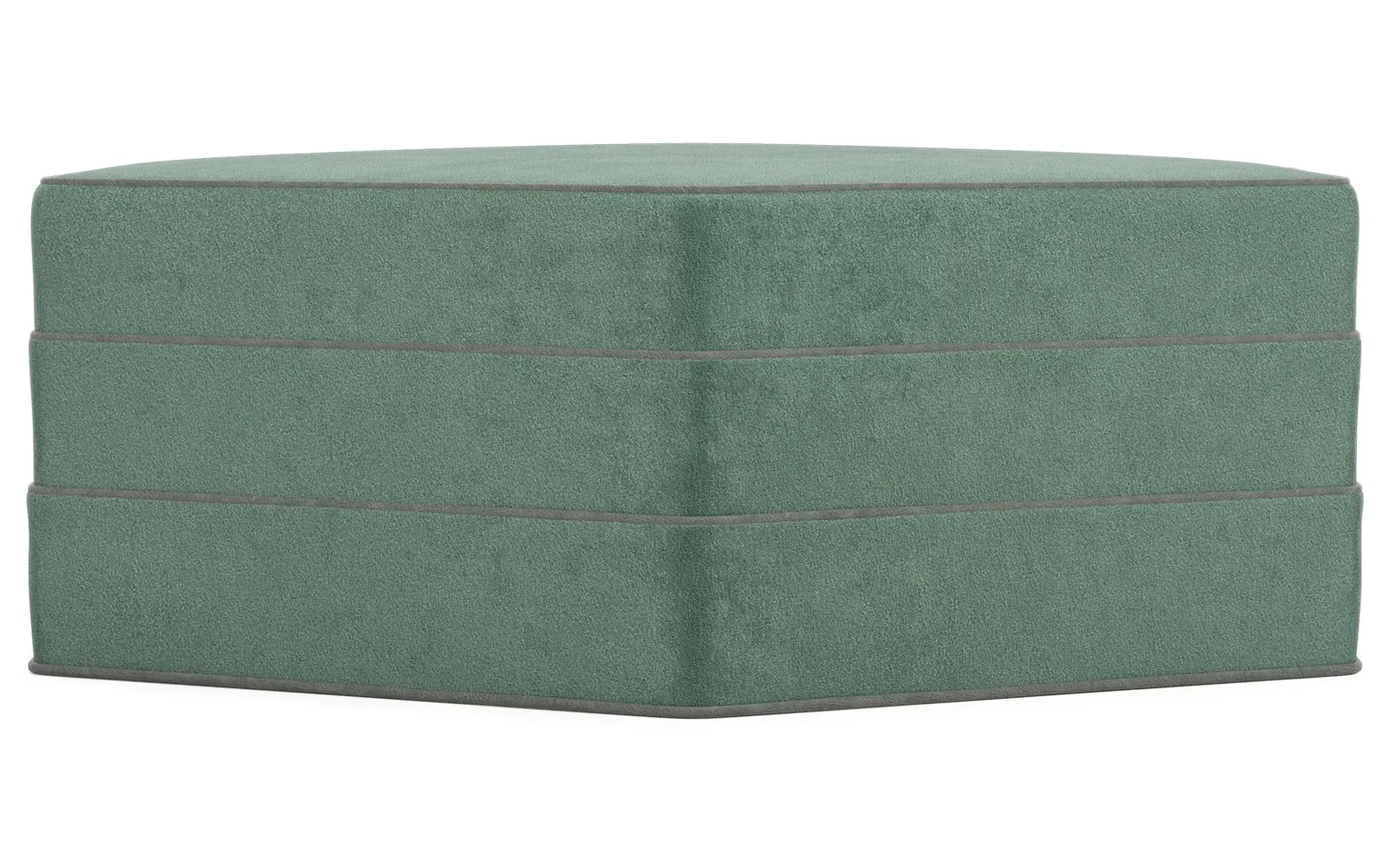 Brightyn Large Ottoman - Stone Pine, Performance Velvet