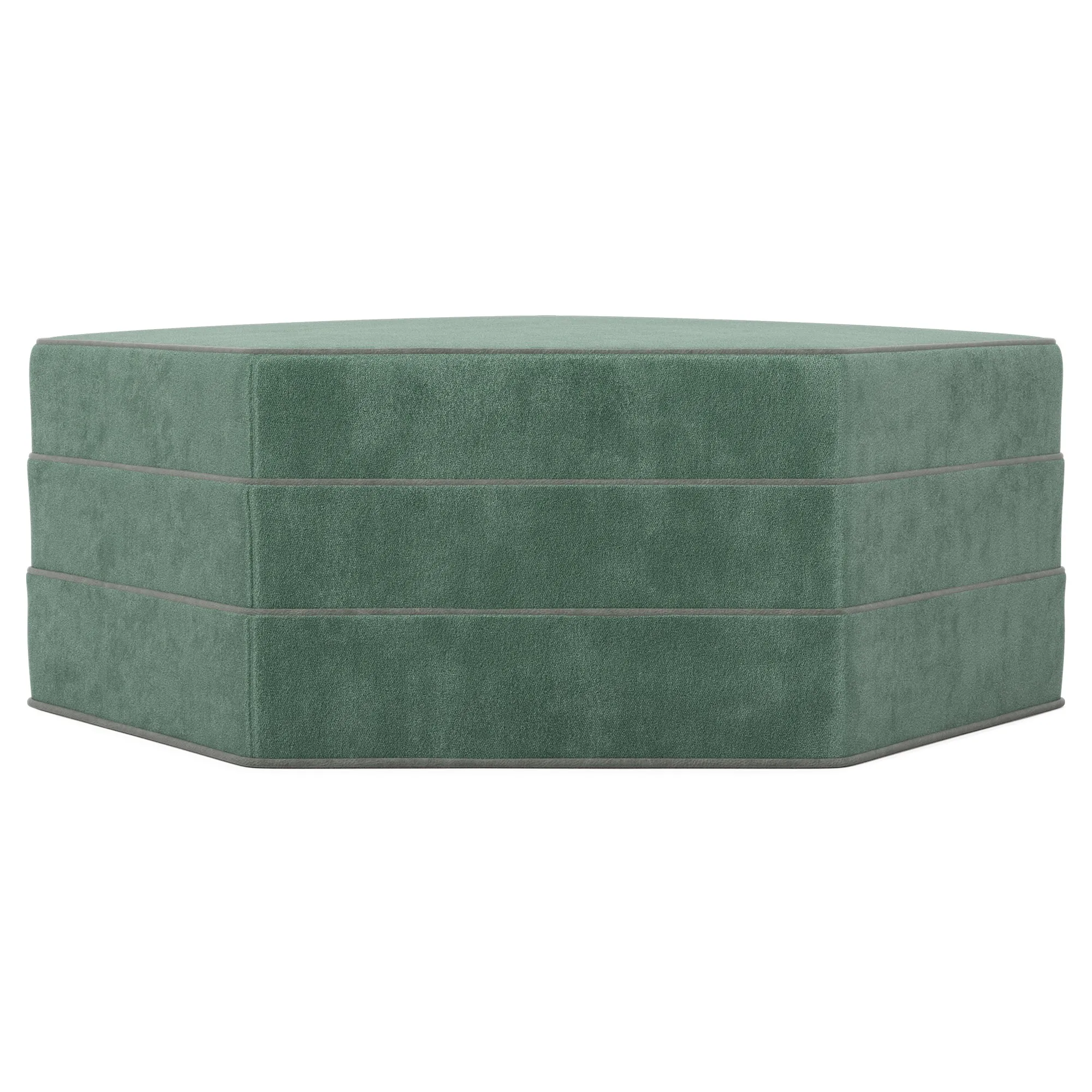 Brightyn Large Ottoman - Stone Pine, Performance Velvet