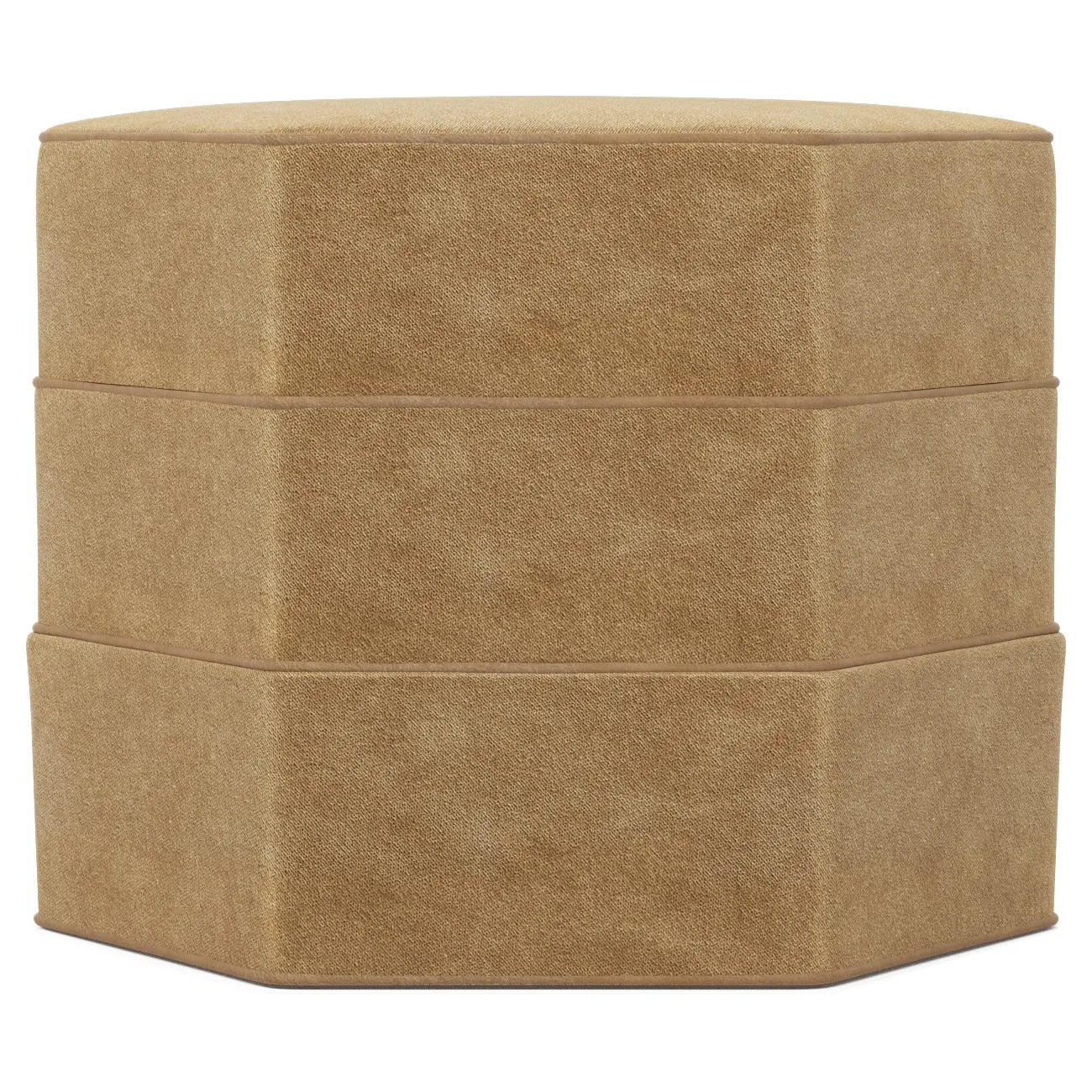 Brightyn Large Ottoman - Turmeric, Performance Velvet