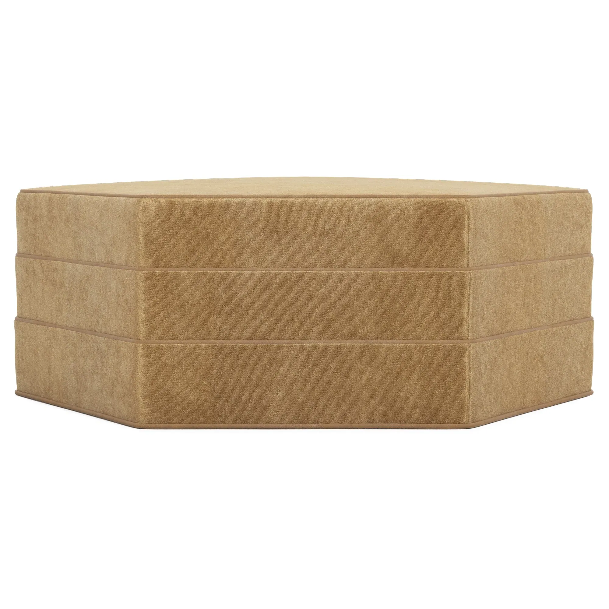 Brightyn Large Ottoman - Turmeric, Performance Velvet
