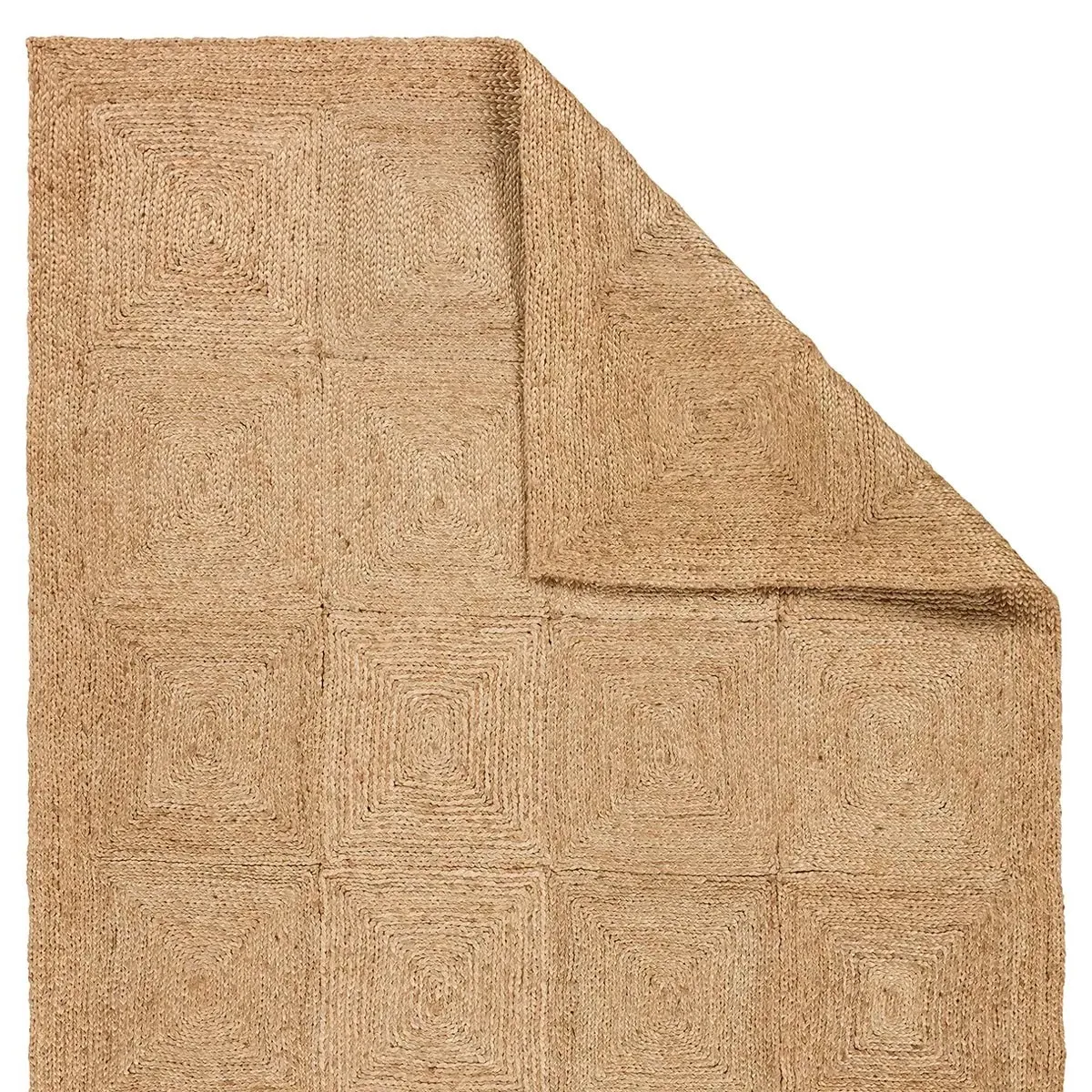 Brigida Handwoven Jute Rug Sample - Brown