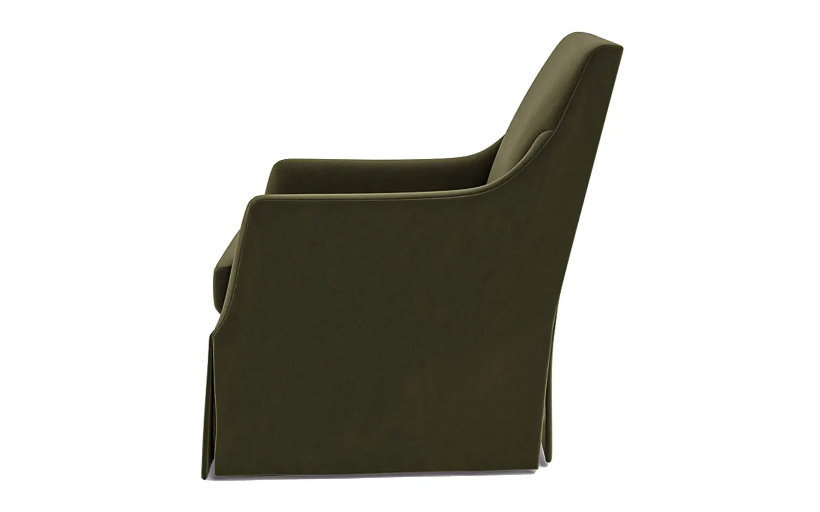 Brigitte Swivel Chair - Boxwood Green, Performance Velvet