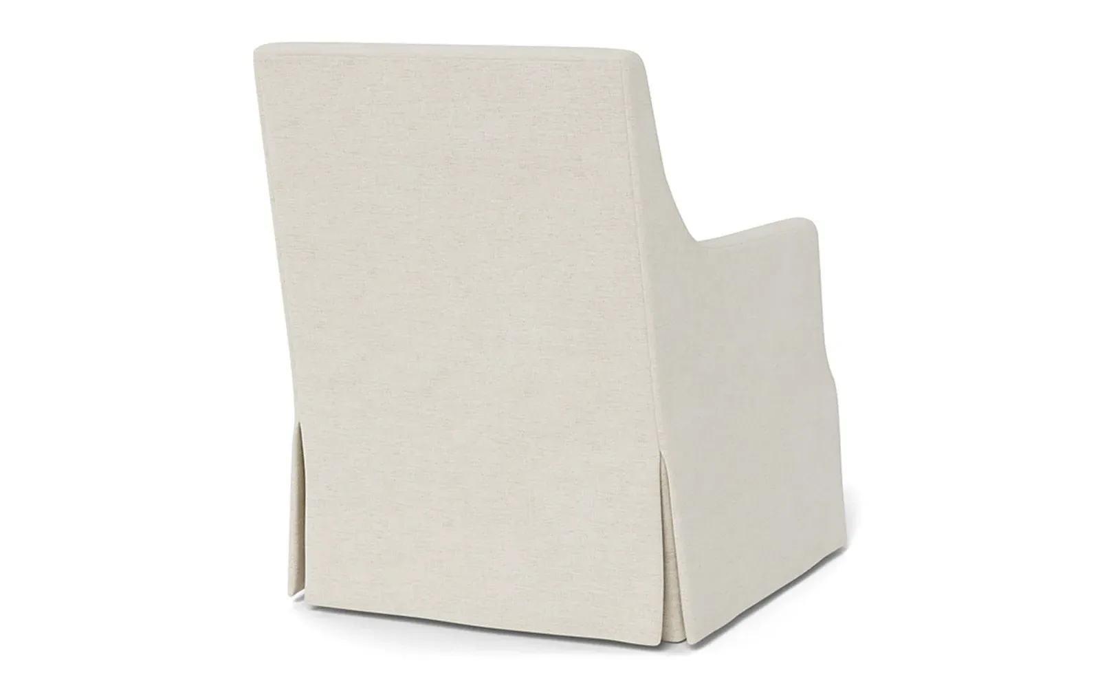 Brigitte Swivel Chair - Heathered Ivory, Performance Chenille