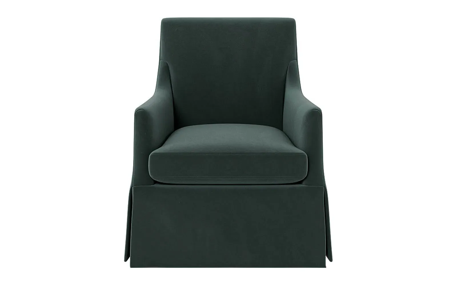 Brigitte Swivel Chair - Lagoon, Performance Velvet