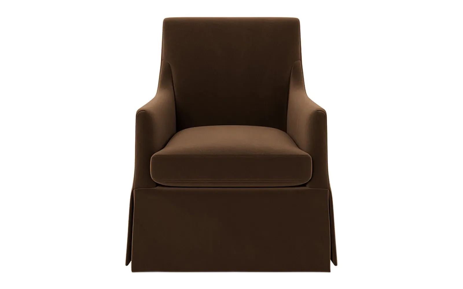 Brigitte Swivel Chair - Molasses, Performance Velvet
