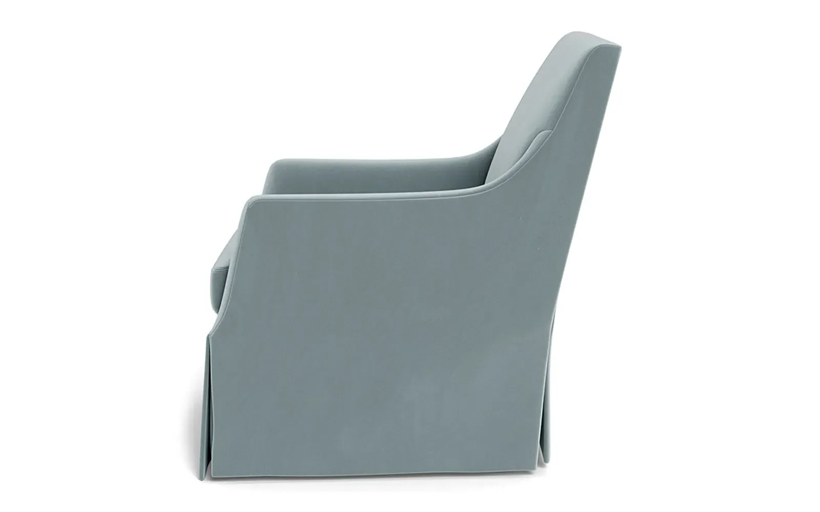 Brigitte Swivel Chair - Saltwater Blue, Performance Velvet