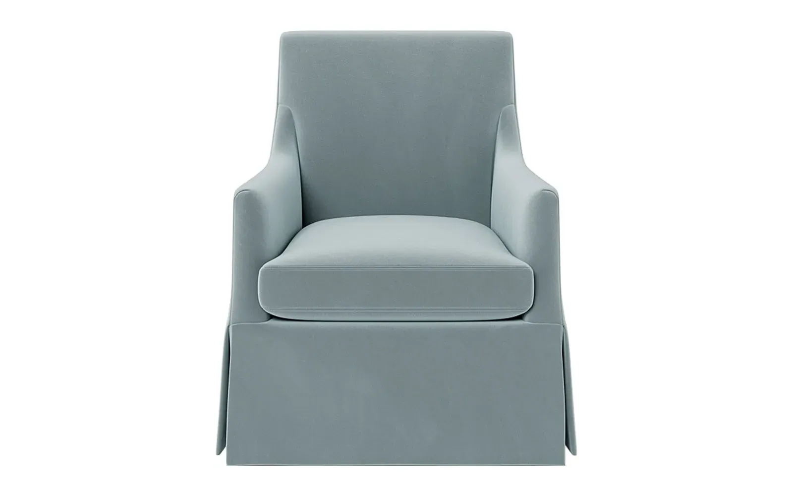 Brigitte Swivel Chair - Saltwater Blue, Performance Velvet