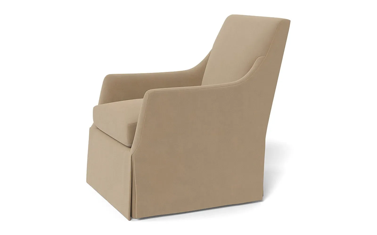 Brigitte Swivel Chair - Sand Dune, Performance Velvet