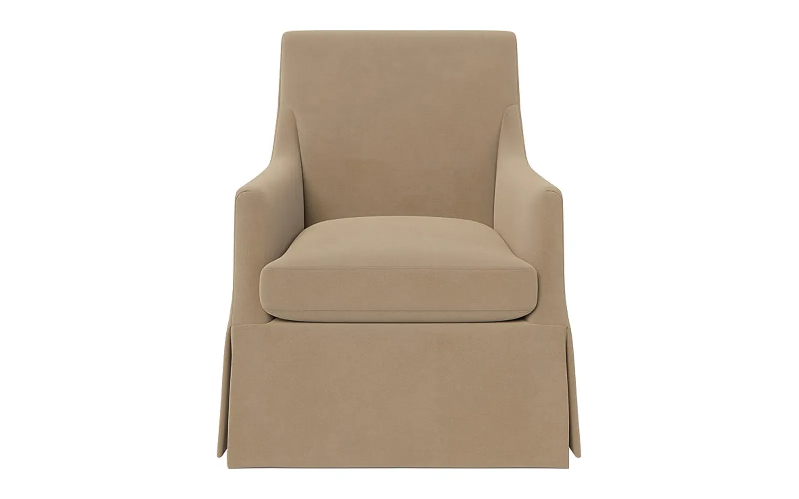Brigitte Swivel Chair - Sand Dune, Performance Velvet