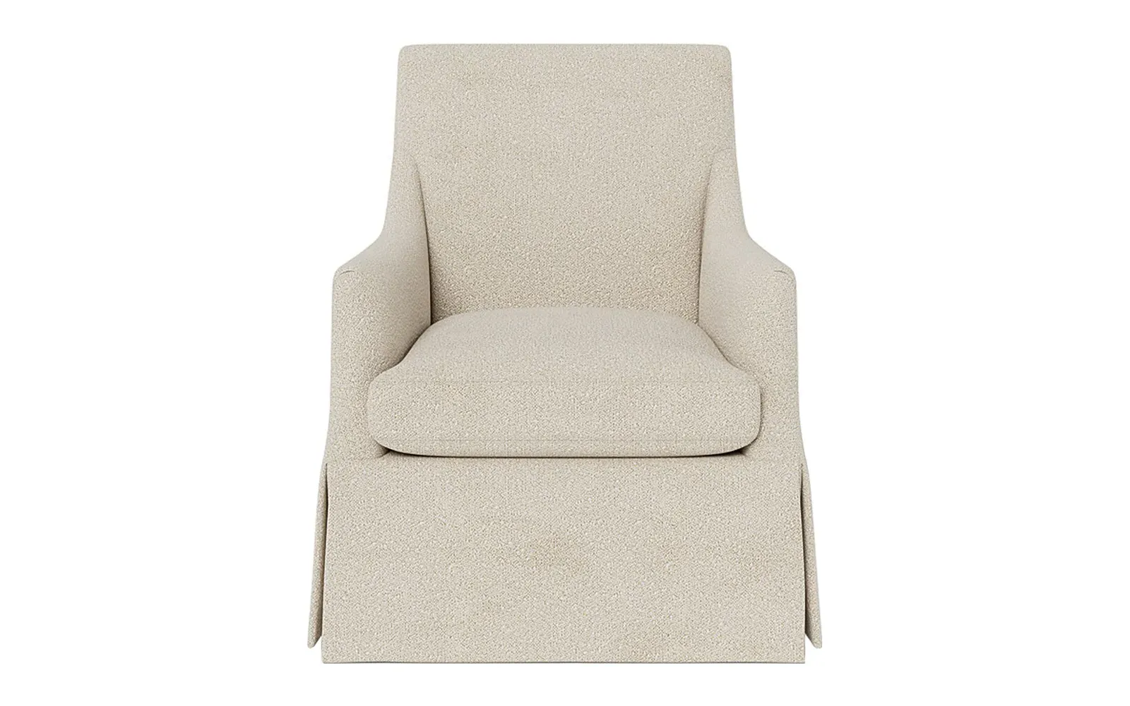 Brigitte Swivel Chair - Sugar Cookie, Performance Boucle