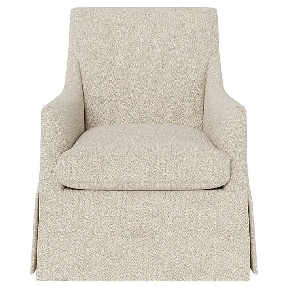 Brigitte Swivel Chair - Sugar Cookie, Performance Boucle