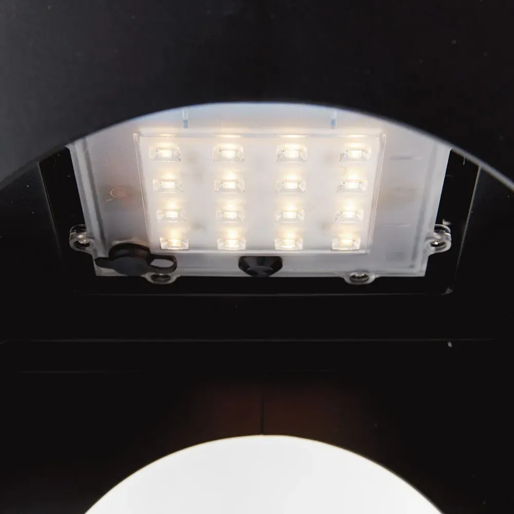 Briselle Large Solar Outdoor Lantern - Black, Metal