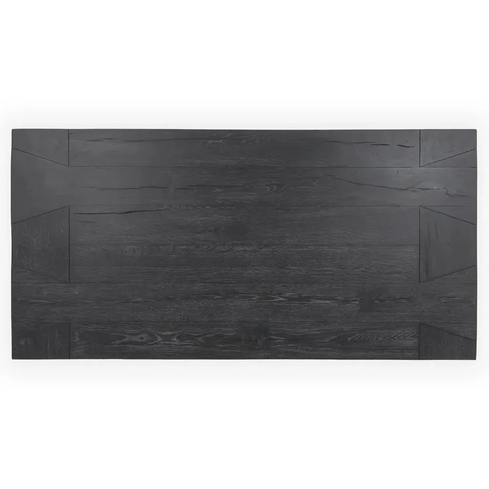 Brissy Rectangular Coffee Table - Black, Reclaimed Oak