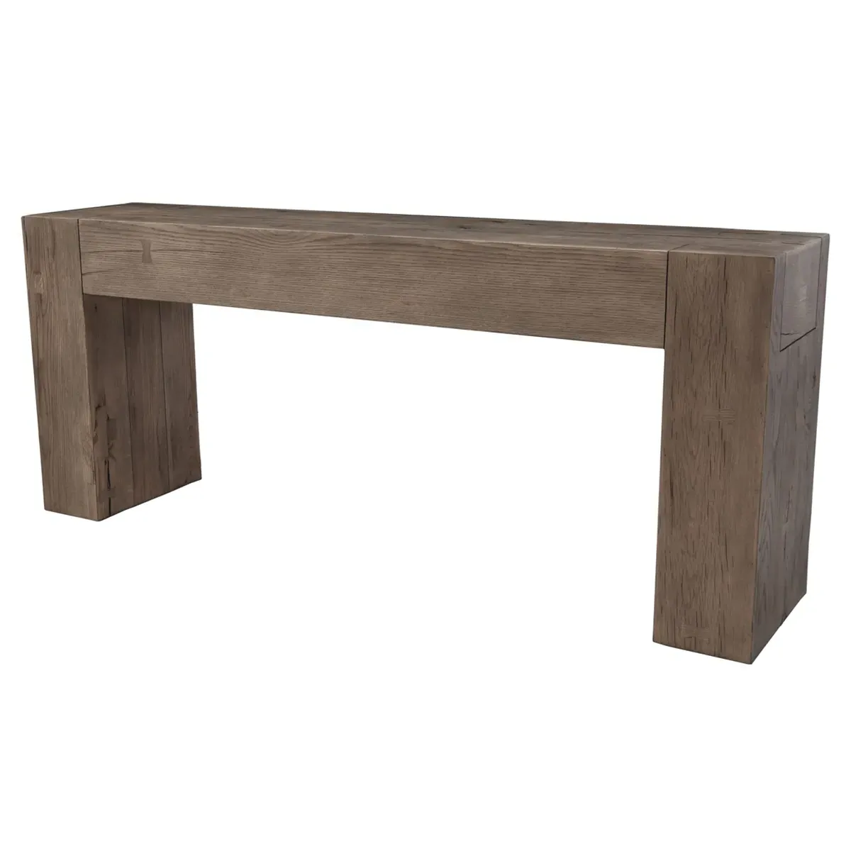 Brissy Rectangular Console Table - Natural Brown, Oak