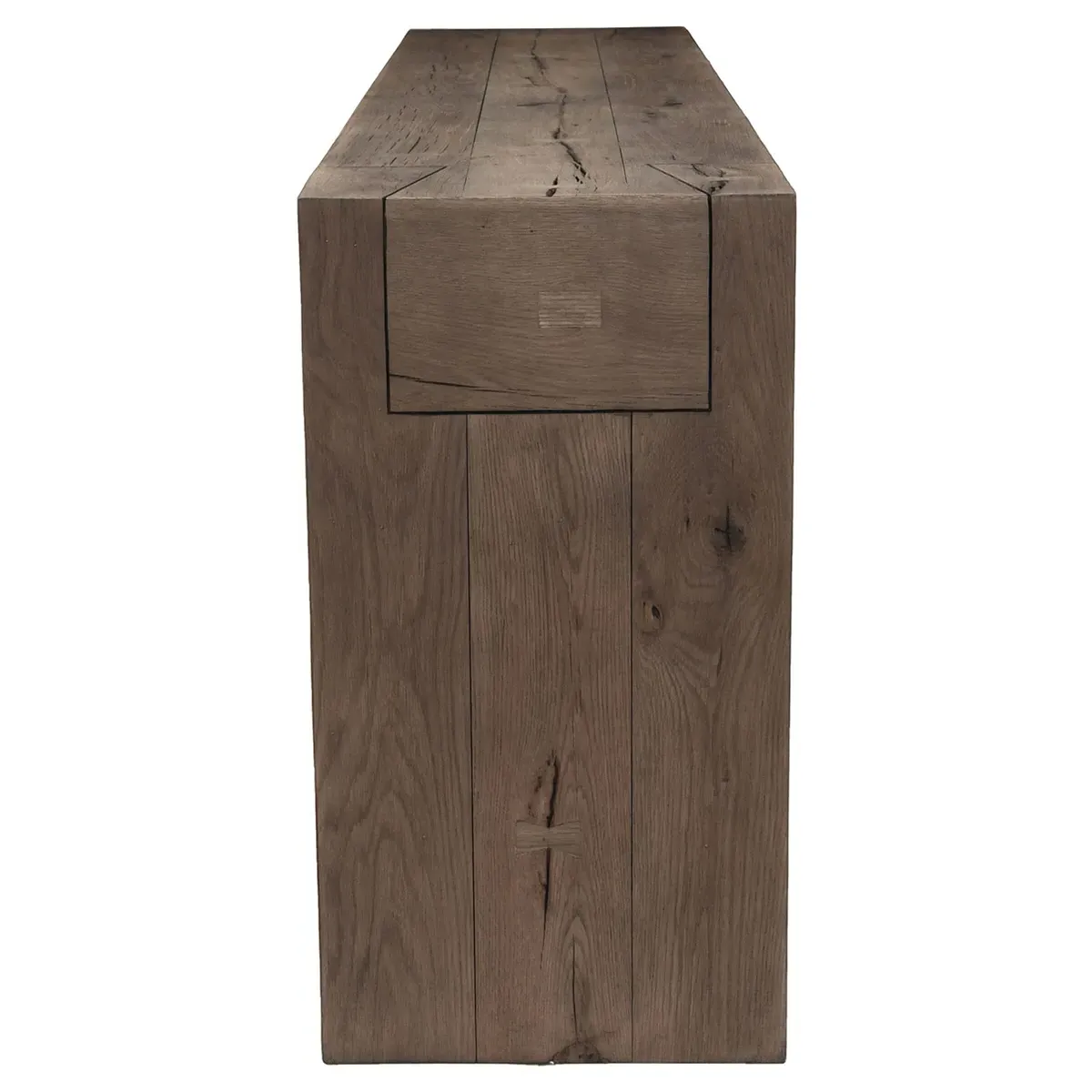 Brissy Rectangular Console Table - Natural Brown, Oak