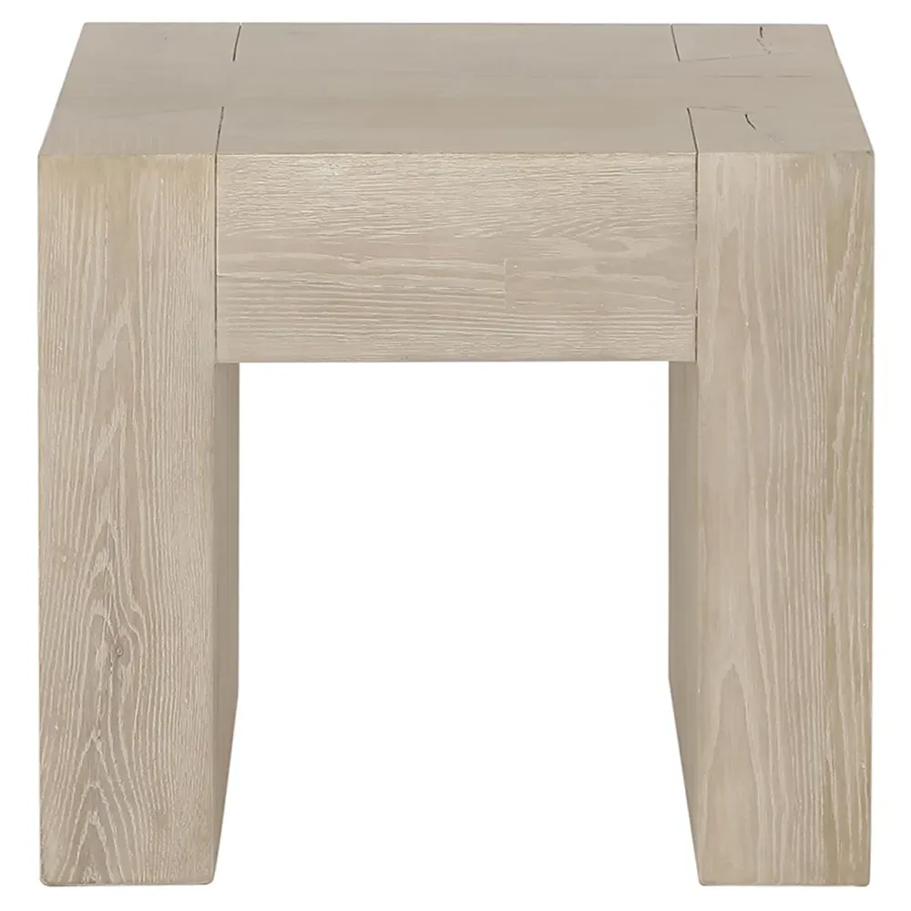 Brissy Square End Table - Cream, Oak image