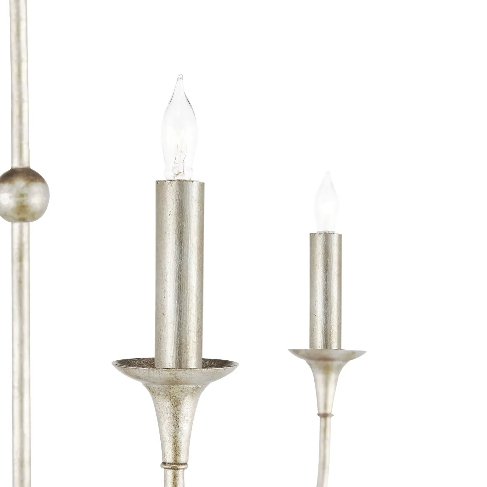 Britanny Grande Candle Style Chandelier - Champagne, Wrought Iron