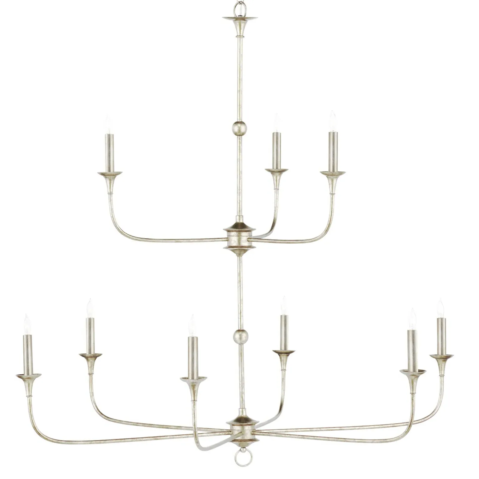 Britanny Large Candle Style Chandelier - Champagne, Wrought Iron